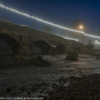 Buy canvas prints of Culmstock bridge by nights  by Rob Hawkins