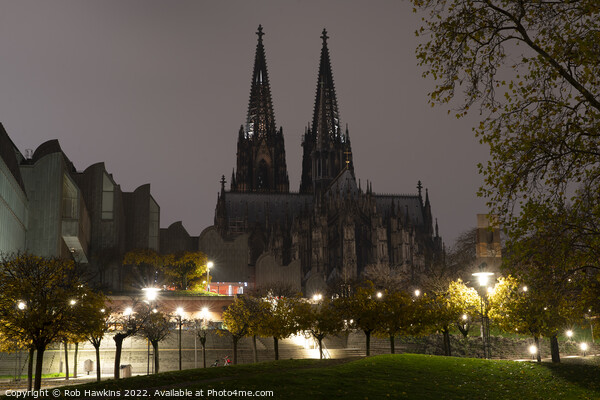 Koln Dom by night Picture Board by Rob Hawkins