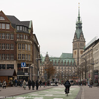 Buy canvas prints of Hamburg Rathaus Cityscape by Rob Hawkins