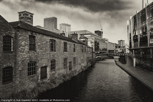 Birmingham Canal contrast Picture Board by Rob Hawkins