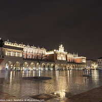 Buy canvas prints of Krakow Cloth Hall by night by Rob Hawkins