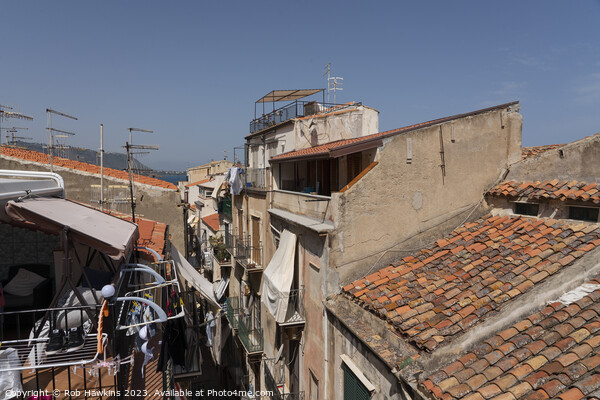 Cefalu Rooftops Picture Board by Rob Hawkins