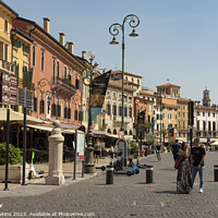 Buy canvas prints of Verona old town cityscape by Rob Hawkins