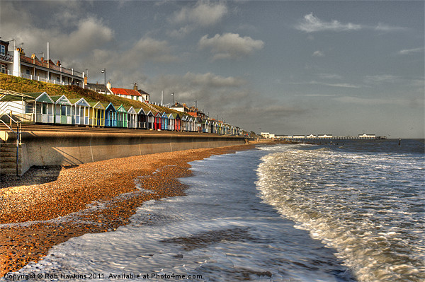 Southwold Beach & huts Picture Board by Rob Hawkins
