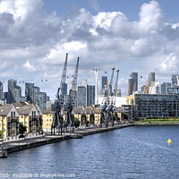 Buy canvas prints of Docklands city skyline  by Rob Hawkins