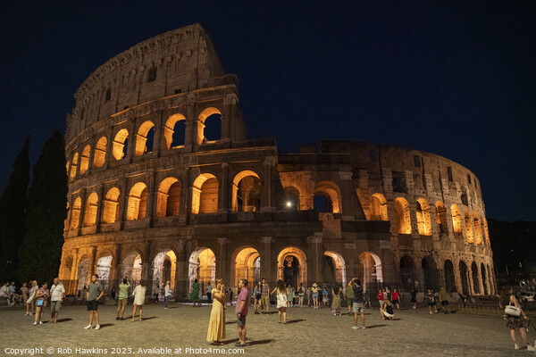 A night at Colosseum Picture Board by Rob Hawkins