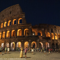 Buy canvas prints of A night at Colosseum by Rob Hawkins
