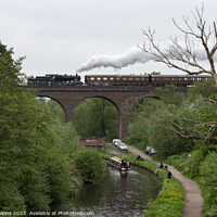 Buy canvas prints of Severn Valley steam and barge  by Rob Hawkins