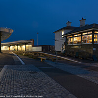 Buy canvas prints of Folkestone Harbour station twylight by Rob Hawkins