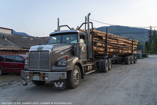 Revelstoke Logging Truck  Picture Board by Rob Hawkins