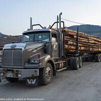 Buy canvas prints of Revelstoke Logging Truck  by Rob Hawkins