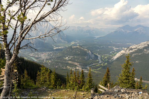 Banff Mountain Vista  Picture Board by Rob Hawkins