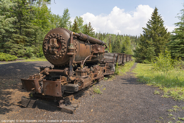 Minnewanka Mine Train Picture Board by Rob Hawkins
