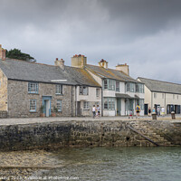 Buy canvas prints of St Michaels mount harbour cottages  by Rob Hawkins