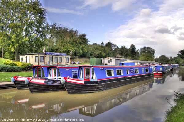 Leighton Buzzard barges for hire  Picture Board by Rob Hawkins