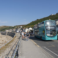 Buy canvas prints of Sennen Cove double decker by Rob Hawkins