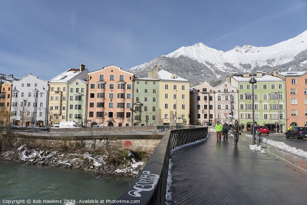 Innsbruck River and Mountains  Picture Board by Rob Hawkins