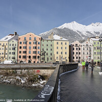 Buy canvas prints of Innsbruck River and Mountains  by Rob Hawkins