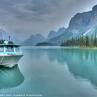 Buy canvas prints of Lake Maligne Reflections by Rob Hawkins