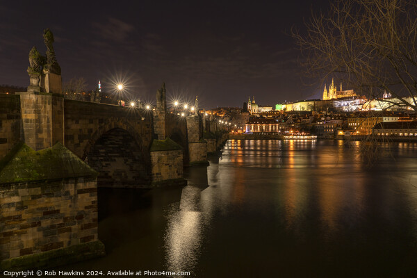 Karlov Most by night Picture Board by Rob Hawkins