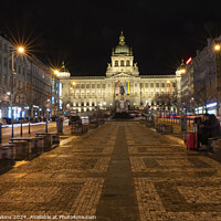 Buy canvas prints of Prague Museum by night by Rob Hawkins