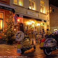 Buy canvas prints of Scooter Bistro by Rob Hawkins