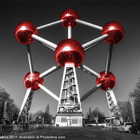 Buy canvas prints of Red Atomium part deux by Rob Hawkins
