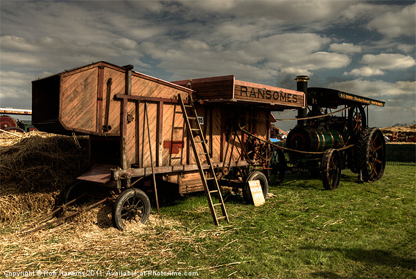 Steam Threshing Picture Board by Rob Hawkins