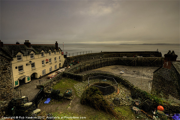 Clovelly Harbour Picture Board by Rob Hawkins
