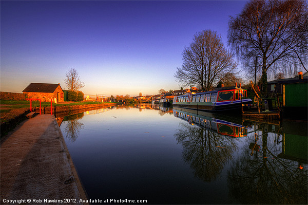 Tiverton Canal Basin Picture Board by Rob Hawkins