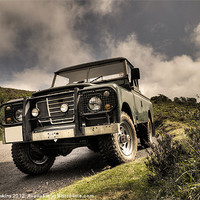 Buy canvas prints of Landy on the Moors by Rob Hawkins