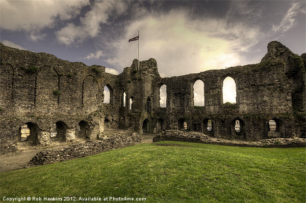 Haverfordwest Castle Picture Board by Rob Hawkins