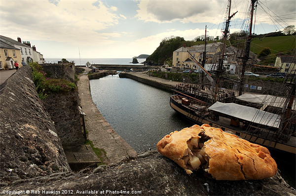 Cornish Pasty by the harbour Picture Board by Rob Hawkins