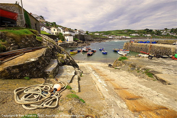 Coverack Harbour Picture Board by Rob Hawkins