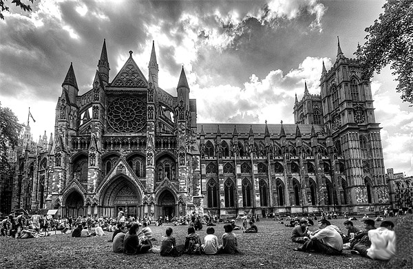 Westminster Abbey (mono) Picture Board by Rob Hawkins