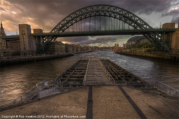 Bridges over the Tyne Picture Board by Rob Hawkins
