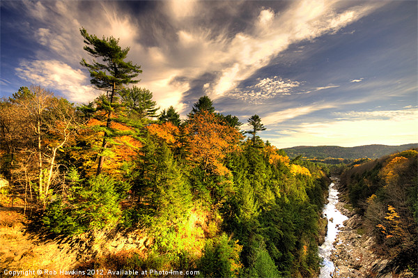 Quechee Gorge in the Fall Picture Board by Rob Hawkins