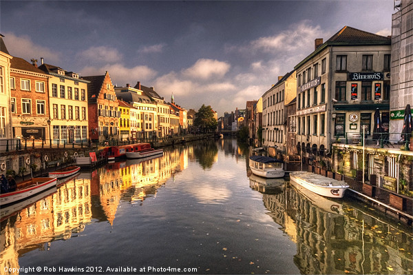 Reflections over Ghent Picture Board by Rob Hawkins