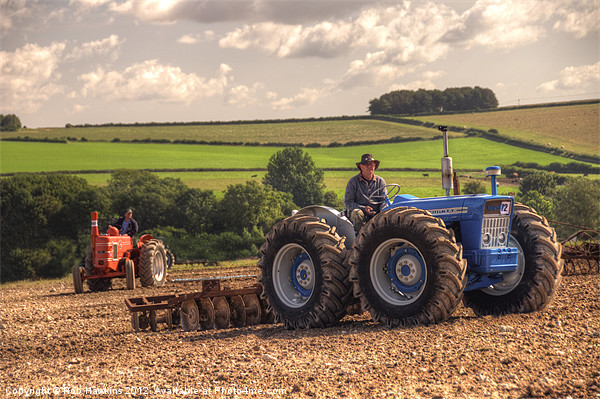 Classic Tractors at work Picture Board by Rob Hawkins