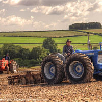 Buy canvas prints of Classic Tractors at work by Rob Hawkins