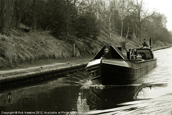 Narrowboat on the New Cut Picture Board by Rob Hawkins