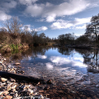 Buy canvas prints of The River Culm at Five Fords by Rob Hawkins