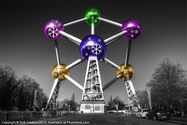 Xmas Atomium Picture Board by Rob Hawkins