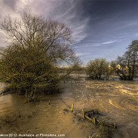 Buy canvas prints of The Floods at Stoke Canon by Rob Hawkins