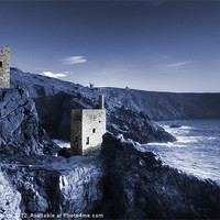Buy canvas prints of Bottallack in blue by Rob Hawkins