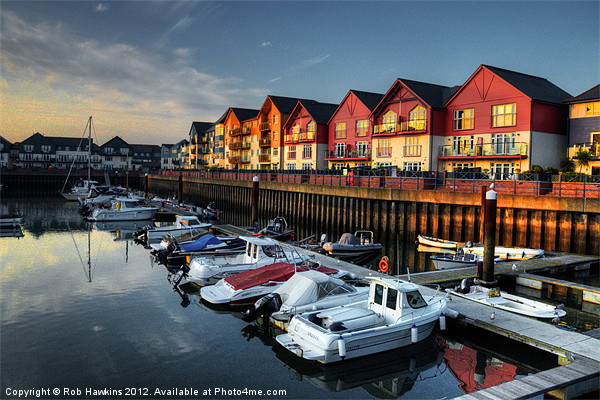 Exmouth Marina Picture Board by Rob Hawkins