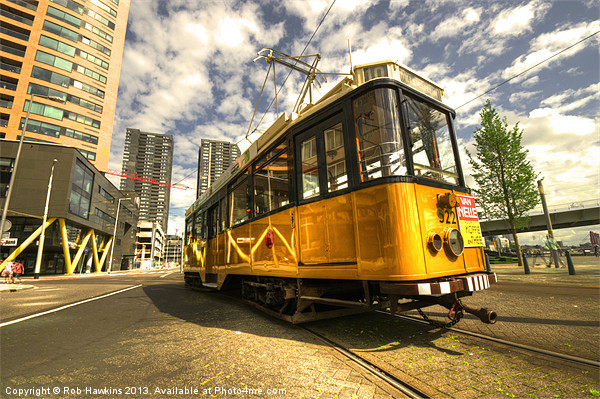 Tram of Rotterdam Picture Board by Rob Hawkins
