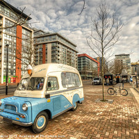 Buy canvas prints of Ice Cream Van by the Docks by Rob Hawkins