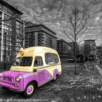 Buy canvas prints of Ice Cream Van in Docklands by Rob Hawkins