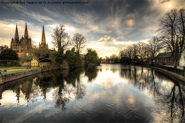 Reflections over Lichfield Picture Board by Rob Hawkins